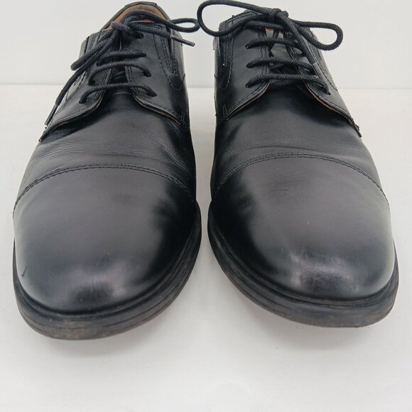 Clarks Whiddon Black Leather Oxford Shoes Size 11.5 Comfort Fit Cap Toe 15770 - Picture 5 of 12